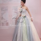 rainbow net strapless ball gown floor length quinceanera dress 2011Y-55