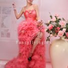 beautiful water melon tulle spaghetti straps cocktail dress 2011Y-353