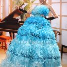 luxurious ice blue strapless ball gown floor length quinceanera dress 28010
