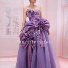 charming lavender strapless tulle ball gown floor length quinceanera dress ok-8