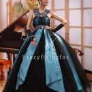 modern black tulle halter neck ball gown floor length quinceanera dress ok-15