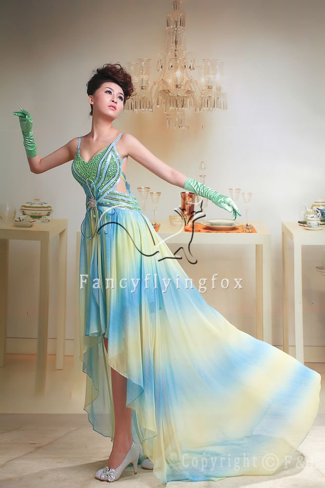 modern sexy chiffon spaghetti straps a-line floor length prom dress y-052