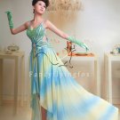 modern sexy chiffon spaghetti straps a-line floor length prom dress y-052