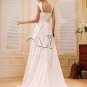 elegant and brilliant chiffon straps a-line floor length beach casual wedding dress F-016