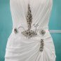 modest off white chiffon strapless a-line floor length beach wedding dress F-035
