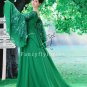glamour green chiffon long sleeves evening dress F-072