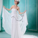 charming white chiffon empire maternity wedding dress F-082