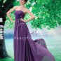 charming purple chiffon sweetheart empire evening dress with ruched bust L-021
