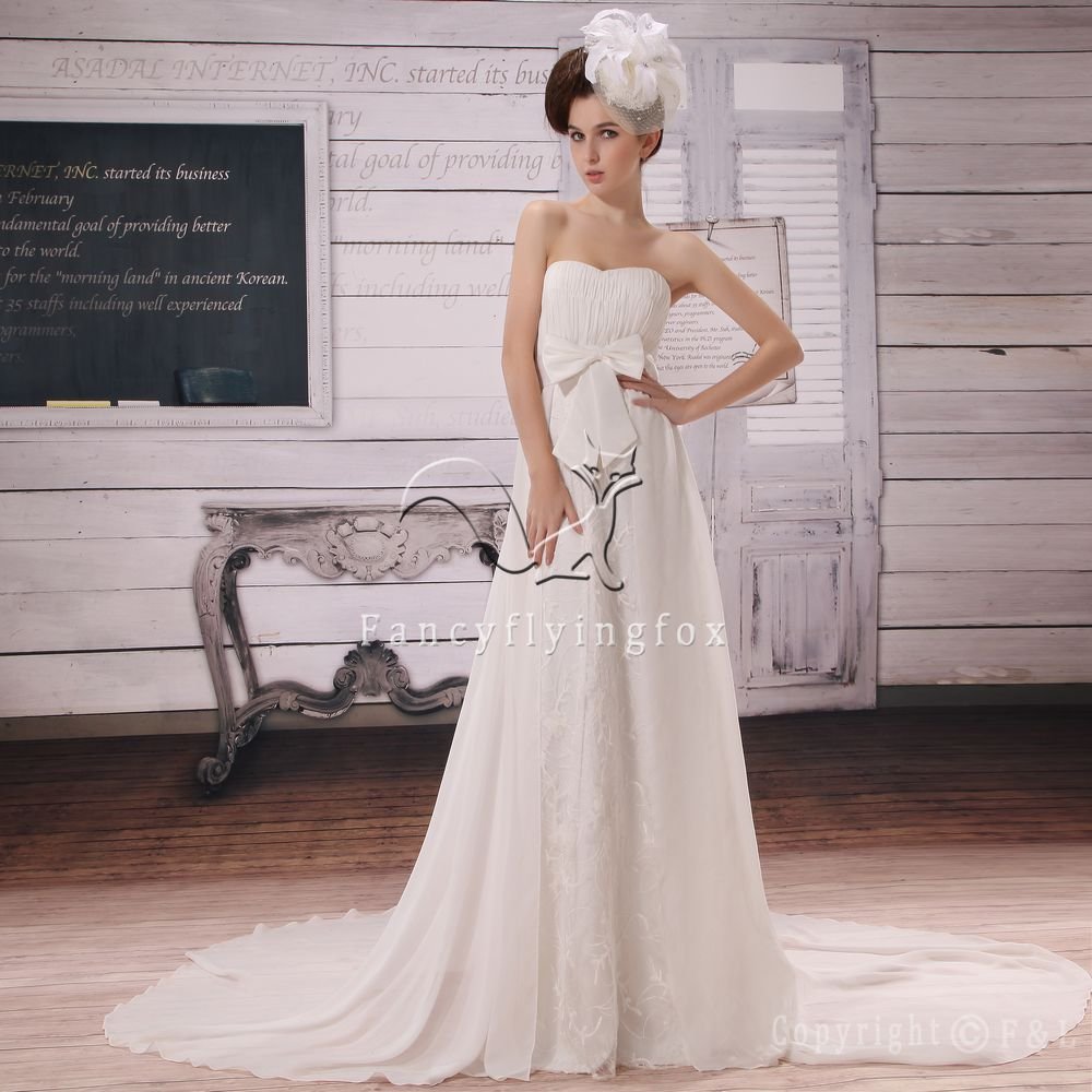 inexpensive shallow sweetheart chiffon a-line floor length wedding dress Y-012