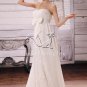 inexpensive shallow sweetheart chiffon a-line floor length wedding dress Y-012