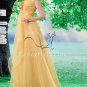 stunning champagne straps empire floor length organza prom dress Y-078
