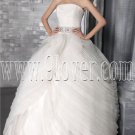 gorgeous white tulle strapless ball gown floor length wedding dress IMG-2811