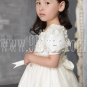 adorable jewel neck a-line tea length short sleeves baby flower girl dresses IMG-2540