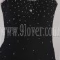modest and charming black chiffon shallow sweetheart a-line floor length evening dress IMG-2147