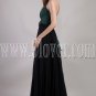 unique green and black chiffon strapless column floor length bridesmaid dress IMG-2174