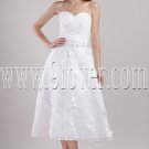 affordable white tulle sweetheart a-line tea length beach wedding dress IMG-2273