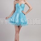 modern and chic blue satin sweetheart a-line mini length cocktail dress IMG-2298