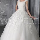 gorgeous white tulle straps ball gown floor length wedding dress IMG-2583