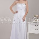 exclusive white chiffon strapless a-line floor length casual beach wedding dress IMG-4661