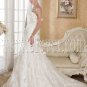 stunning floral strapless tulle a-line floor length wedding dress IMG-4866