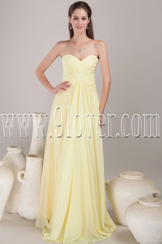 stunning daffodil chiffon sweetheart a-line floor length evening dress IMG-4529