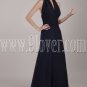 halter black chiffon a-line floor length formal evening gowns IMG-4806