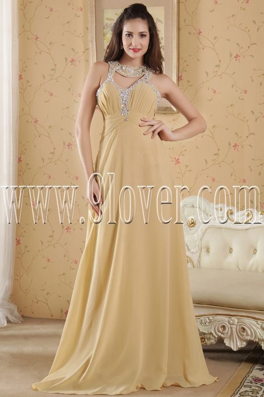 daffodil chiffon straps a-line floor length prom dress IMG-5184