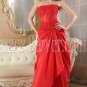 red taffeta strapless column floor length long prom dress IMG-5225