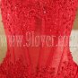 red taffeta strapless column floor length long prom dress IMG-5225