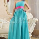 stunning blue chiffon one shoulder a-line floor length formal evening dress IMG-5381