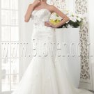 2013 vintage and retro white tulle strapless trumpet mermaid wedding dress IMG-5484