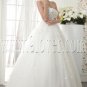 classic white tulle strapless ball gown floor length wedding dress IMG-5504