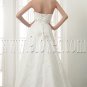exclusive white lace strapless a-line floor length lace wedding dress IMG-5532