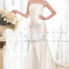 modern satin strapless a-line floor length wedding dress IMG-5554