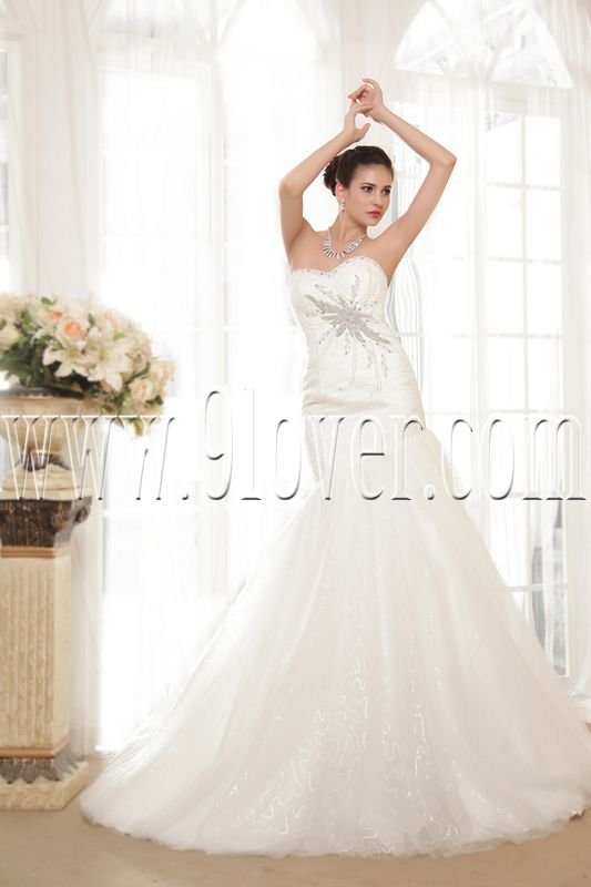 2013 vintage sweetheart trumpet mermaid wedding dress IMG-5563