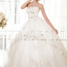 classic white tulle strapless ball gown wedding dress IMG-5579