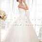 exclusive v-neck ball gown floor length tulle wedding dress IMG-5663