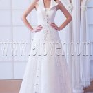 vintage and retro halter lace a-line floor length wedding dress IMG-8323