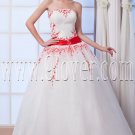 stunning white tulle strapless ball gown floor length wedding dress with embroidery IMG-7617