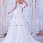 modest satin strapless a-line floor length wedding dress IMG-7927