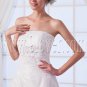 classic white satin strapless column floor length wedding dress IMG-7970