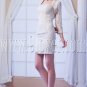 modern champagne lace mini length homecoming dress IMG-8144