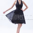 sexy black chiffon halter a-line mini length homecoming dress IMG-8511