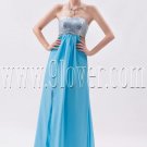sexy sky blue chiffon strapless empire ankle length prom dress IMG-8615