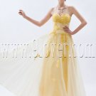 stunning yellow organza sweetheart a-line ankle length bridesmaid dress IMG-8801