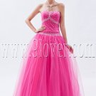 fuchsia tulle sweetheart ball gown floor length long prom dress IMG-8811