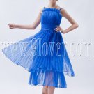 charming royal blue chiffon straps a-line tea length prom dress IMG-8964