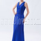 a-line floor length royal blue chiffon v-neckline floor length evening dress IMG-9007