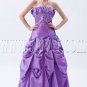 violet taffeta strapless a-line floor length pageant dress IMG-9087