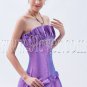 violet taffeta strapless a-line floor length pageant dress IMG-9087
